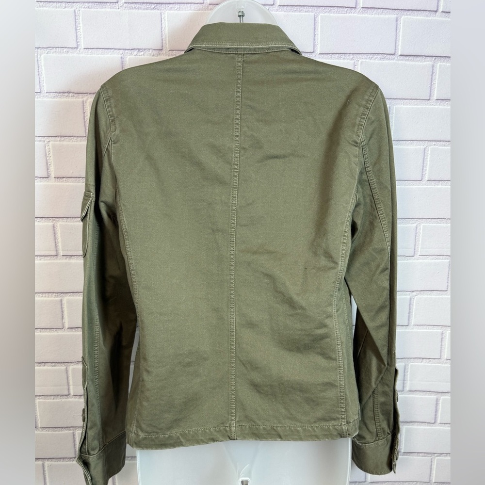 J. Crew Olive Green Utility Jacket Size Small 100% Cotton - Picture 10 of 12